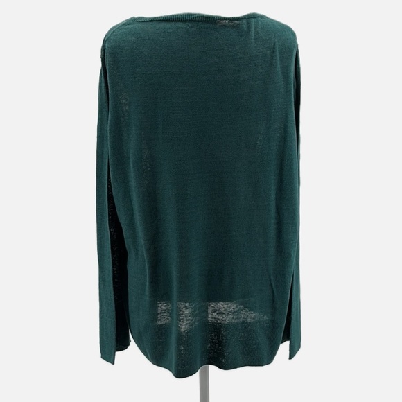 J. Crew 100% Linen Knit Relaxed Fit Sweater in Sage Green - Size Large - Picture 3 of 6